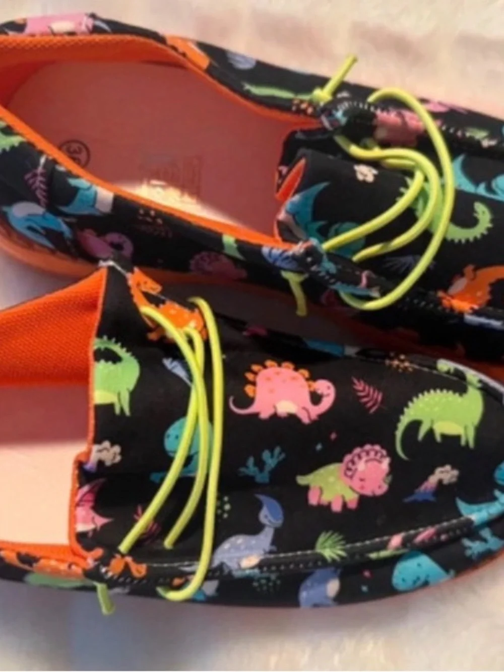 New! Dinosaur Print Slip-On Loafers Size 36 or 5.5y